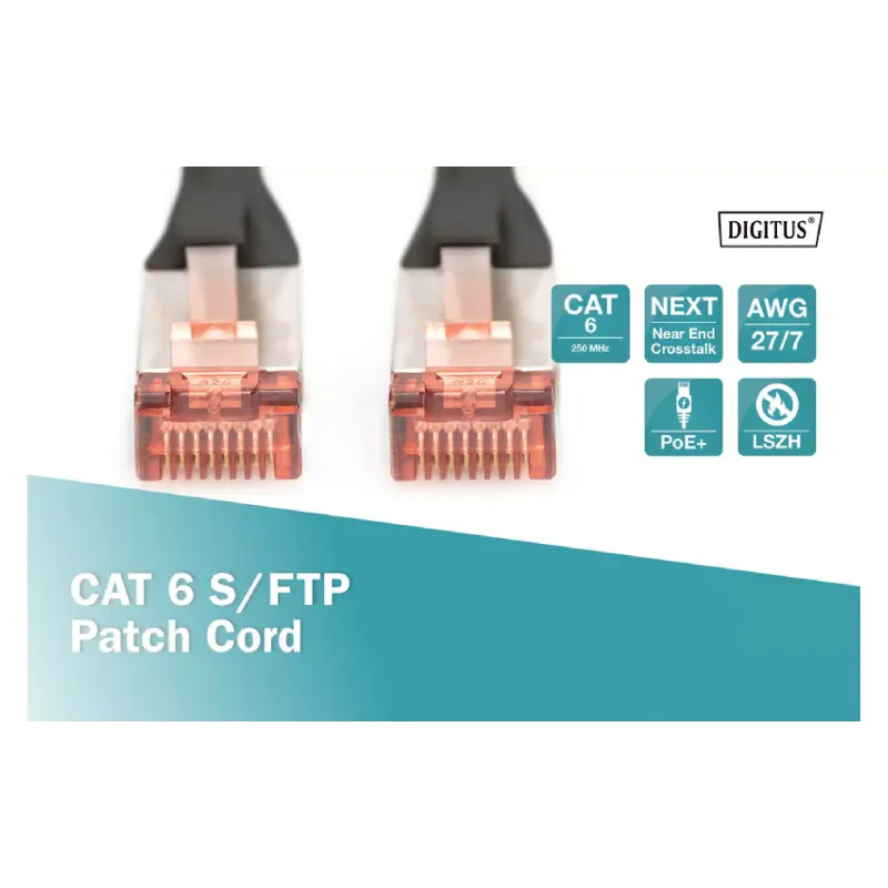 Патч-корд Digitus  Black (DK-1644-100/BL)