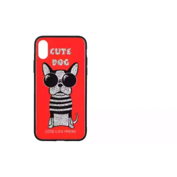 جراب ابل ايفون XS WK Cute Dog Red WPC-087 (681920360797)