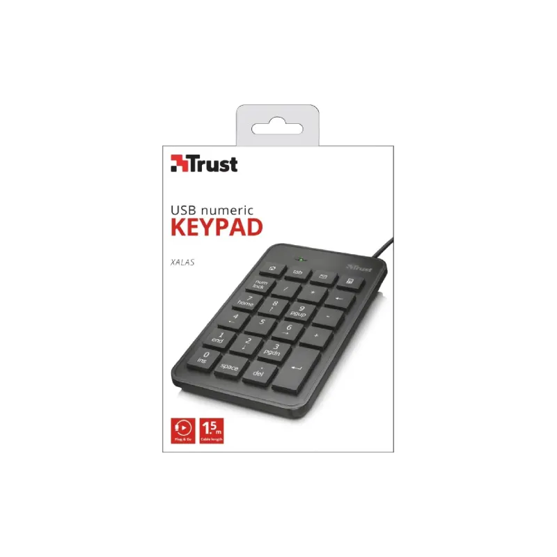 Teclado de membrana Trust, Black (22221_TRUST)