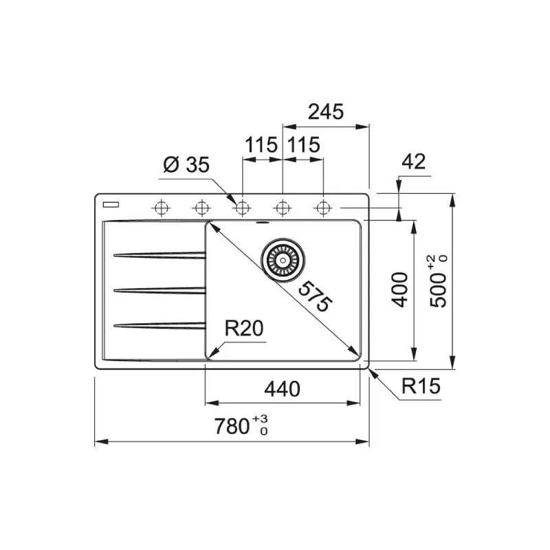 Кухненска мивка Franke CNG 611-78 TL (114.0630.479)