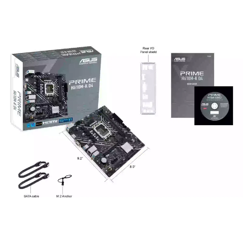 اللوحة الأم Asus Prime H610M-K (90MB1A10-M0EAY0)