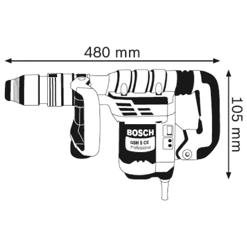 Відбійний молоток Bosch GSH 5 CE (0.611.321.000)