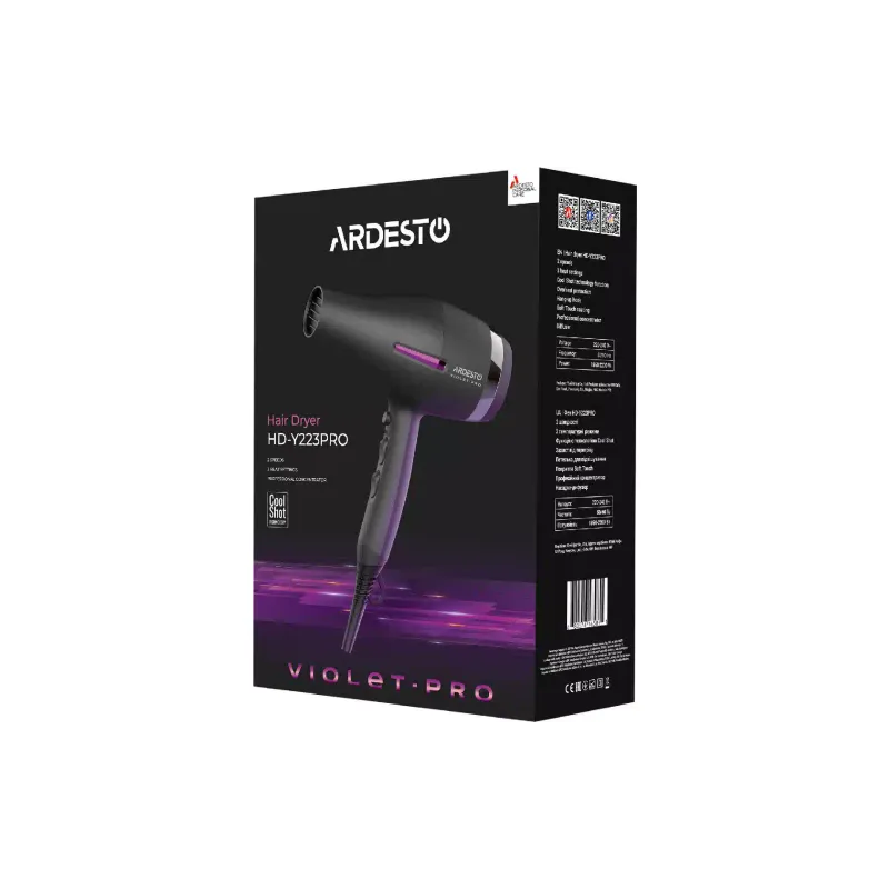 مجفف شعر Ardesto, Black (HD-Y223PRO)