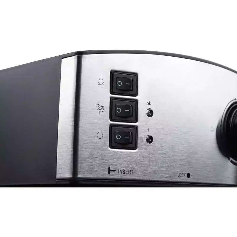 Кофеварка рожкова Ardesto Steel Collection (YCM-E1600), 1600 мл, Black