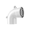 Cotovelo coaxial para caldeira de condensação Bosch (7738112616)
