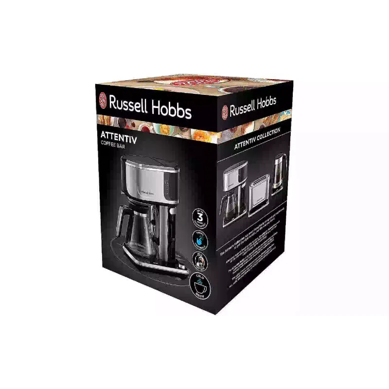 ماكينة صنع القهوة بالتنقيط Russell Hobbs Attentiv Coffee Bar, Black/Metall (26230-56)