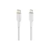 Cabo de carregamento e sincronização Belkin USB-C - Lightning, White (CAA004BT2MWH)