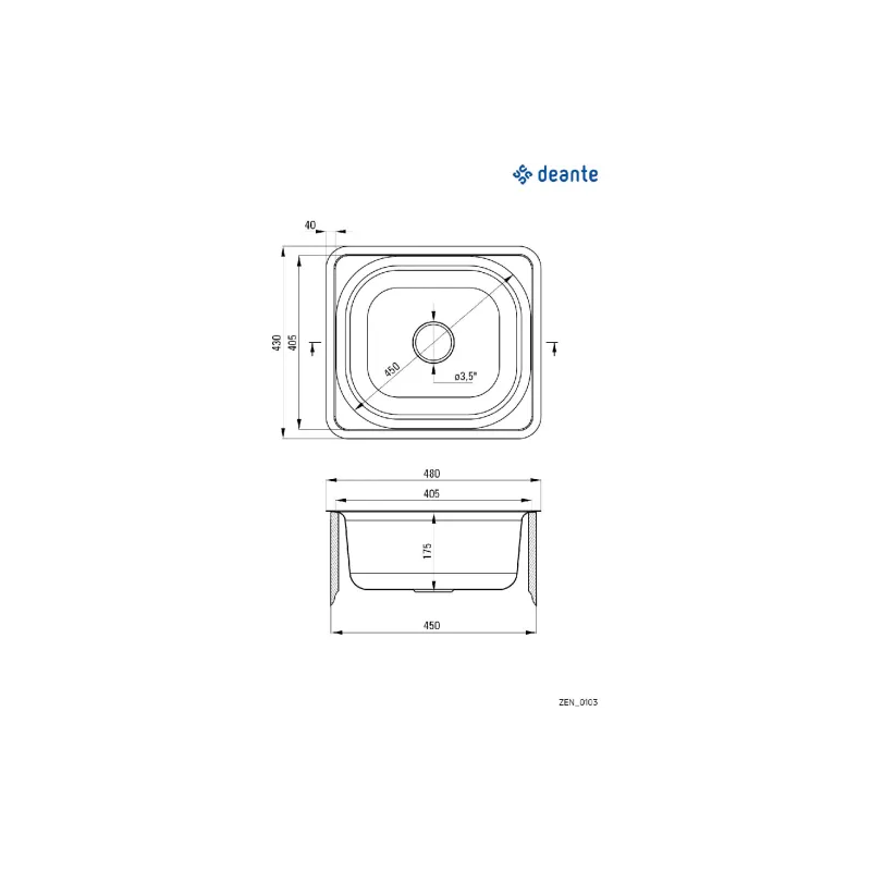 Кухонна мийка Deante Doppio (ZEN_0103), Stainless steel
