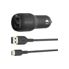 Charger Belkin USB-A - USB-C (CCE001BT1MBK), 24 W, Black