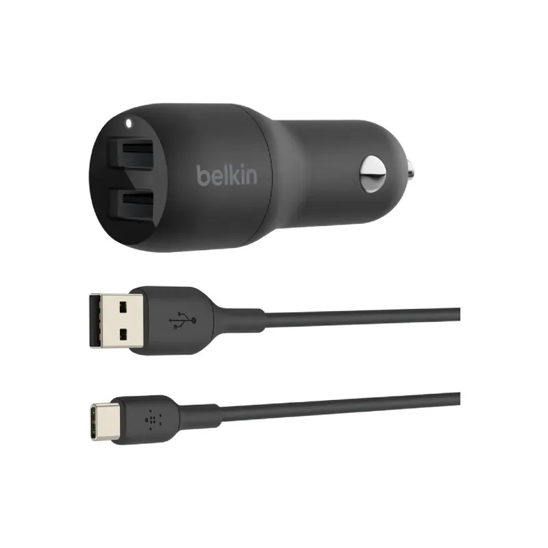 Charger Belkin USB-A - USB-C (CCE001BT1MBK), 24 W, Black