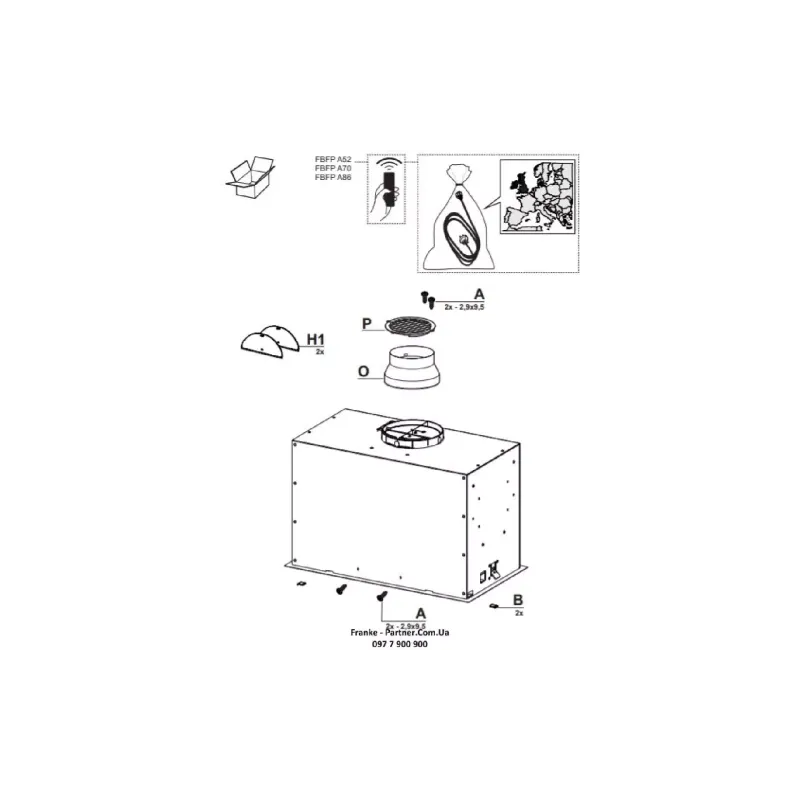 غطاء الشفاط Franke FBFEXSA70 (305.0665.361)