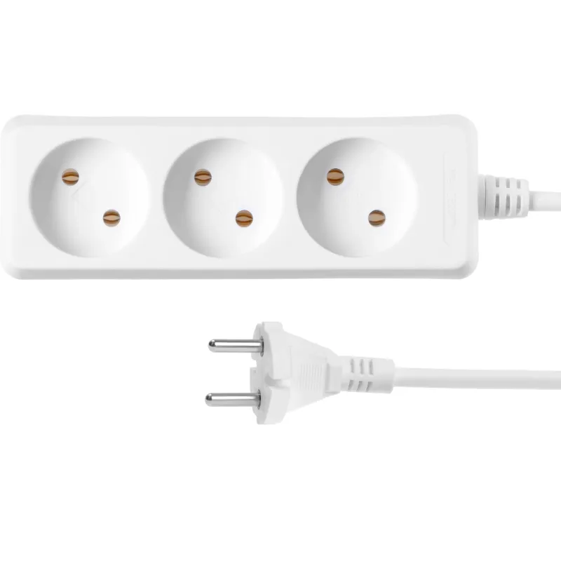 Hálózati hosszabbító kábel 2E, White (2E-U03M3)