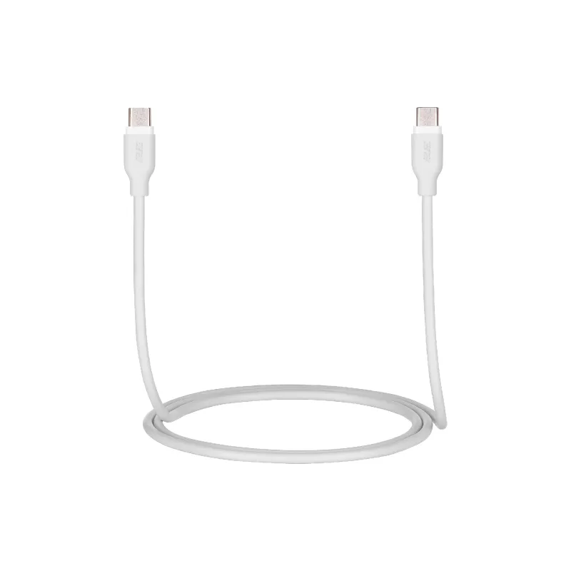 Töltő- és szinkronizáló kábel 2E USB-C - USB-C, White (2E-CCCC-WH)