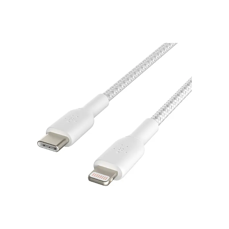 Cabo de carregamento e sincronização Belkin USB-C - Lightning, White (CAA004BT2MWH)