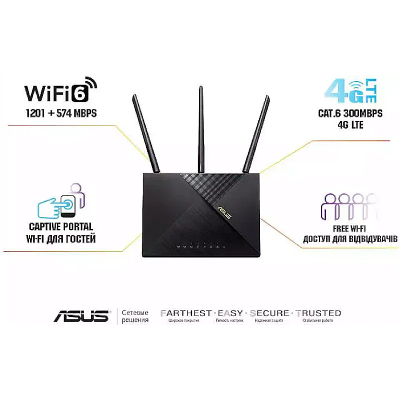 Рутер Asus 4G-AX56U (90IG06G0-M03110)