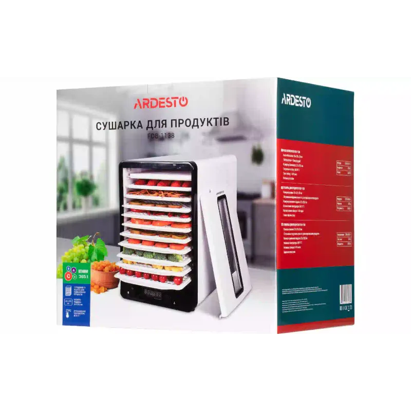Dryer for vegetables and fruits Ardesto (FDB-1138), White