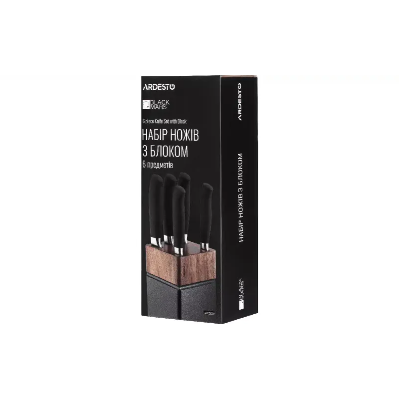 Set of knives Ardesto Black Mars, Black (AR2020SW)