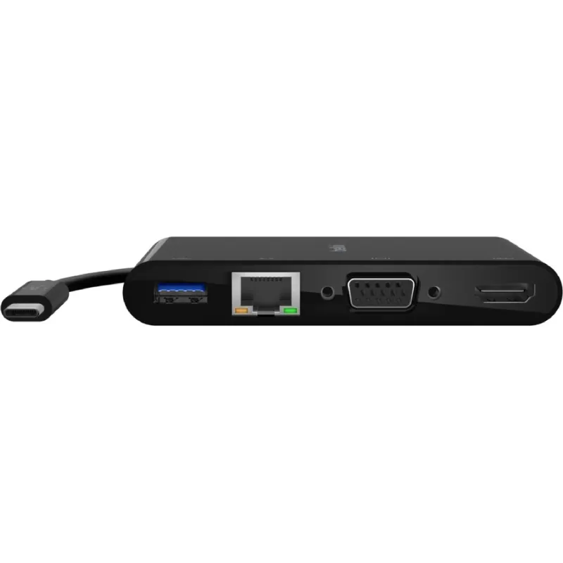 USB-elosztó Belkin USB-C - Ethernet/HDMI/VGA/USB-A (AVC005BTBK)