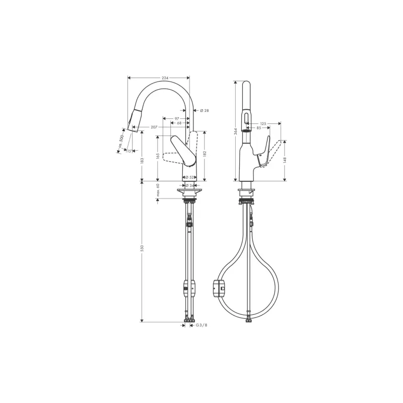 konyhai csaptelep Hansgrohe (71801000)