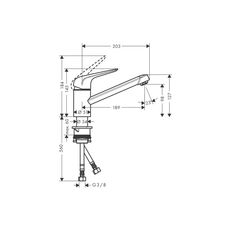grifo de cocina Hansgrohe KM100 (71808800)