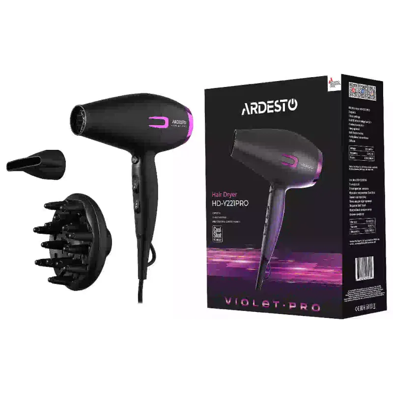 مجفف شعر Ardesto, Black (HD-Y221PRO)
