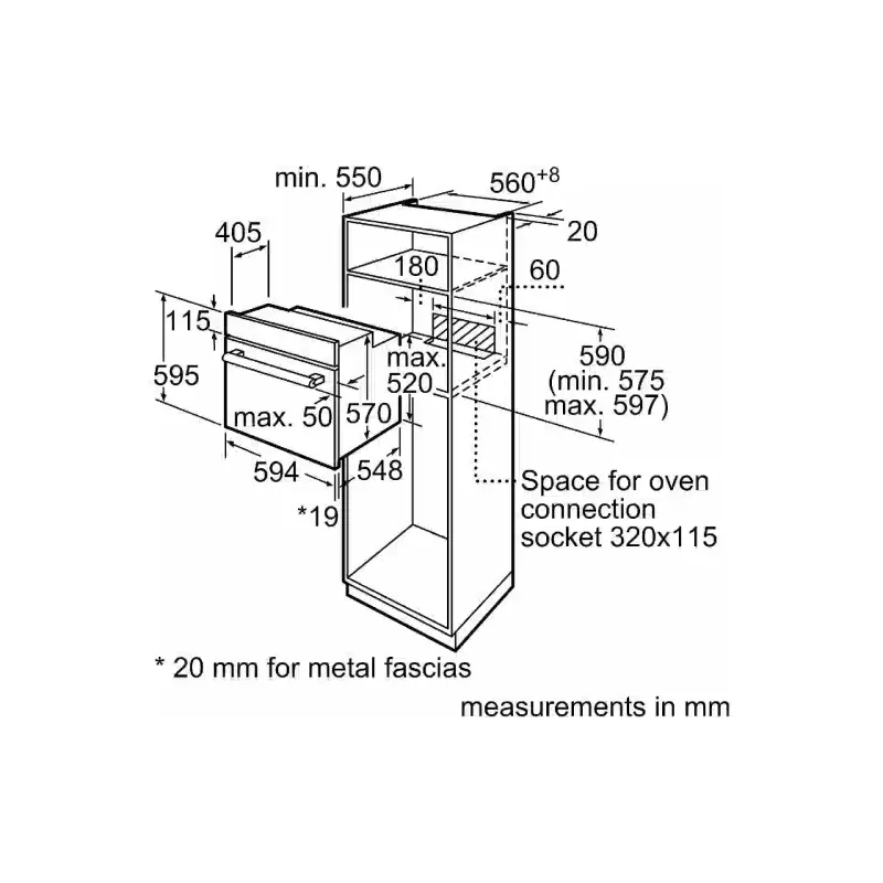 Vgradna pečica Bosch, Anthracite (HBJ517SG0R)