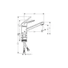 Torneira de cozinha Hansgrohe KM100 (71808000)