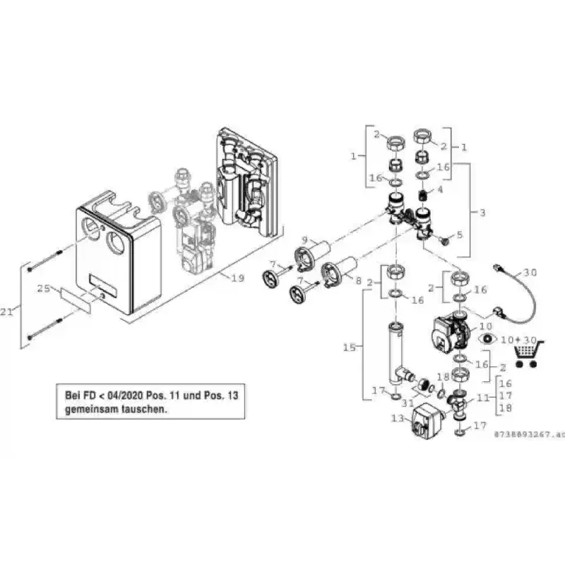 Насосна група опалювального контуру Bosch (7736601149)