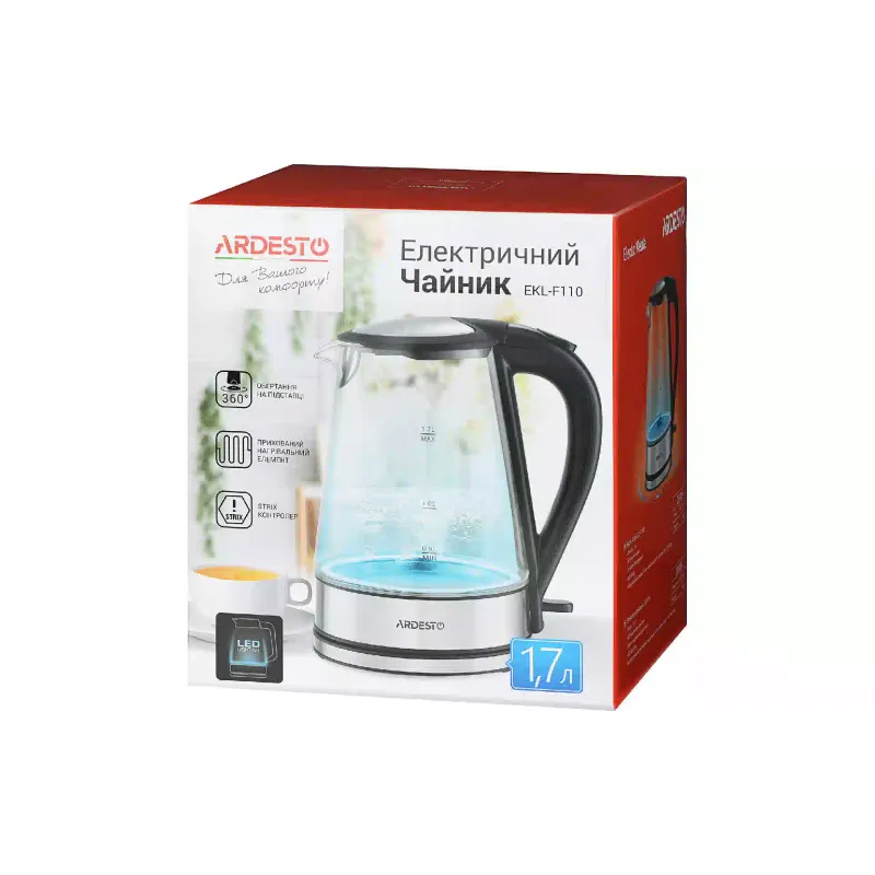 غلاية كهربائية Ardesto, Black (EKL-F110)