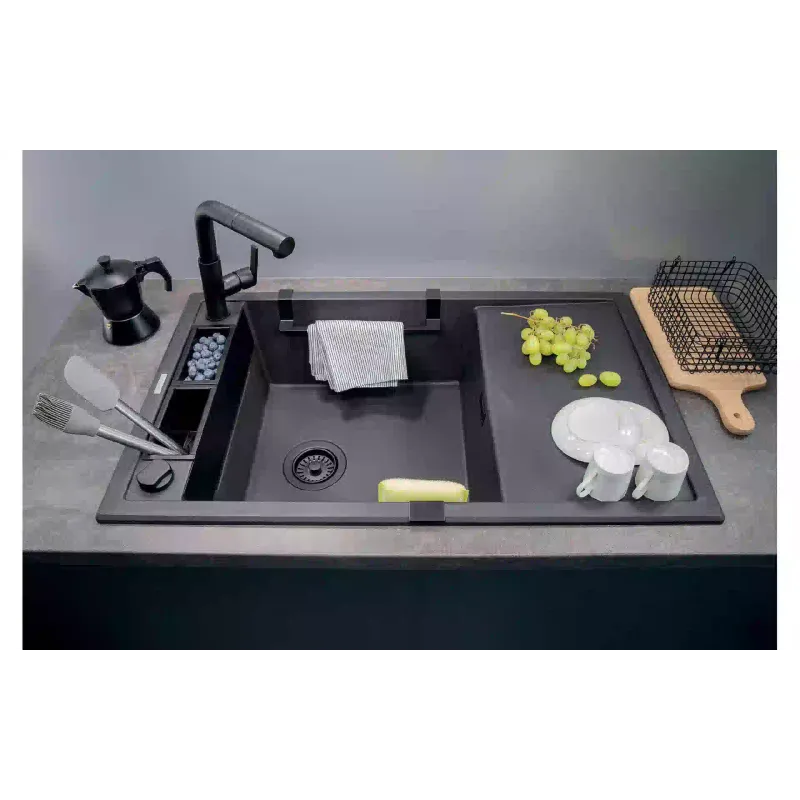 مجموعة ملحقات حوض المطبخ Deante Magnetic, Black (ZZMKN11O)