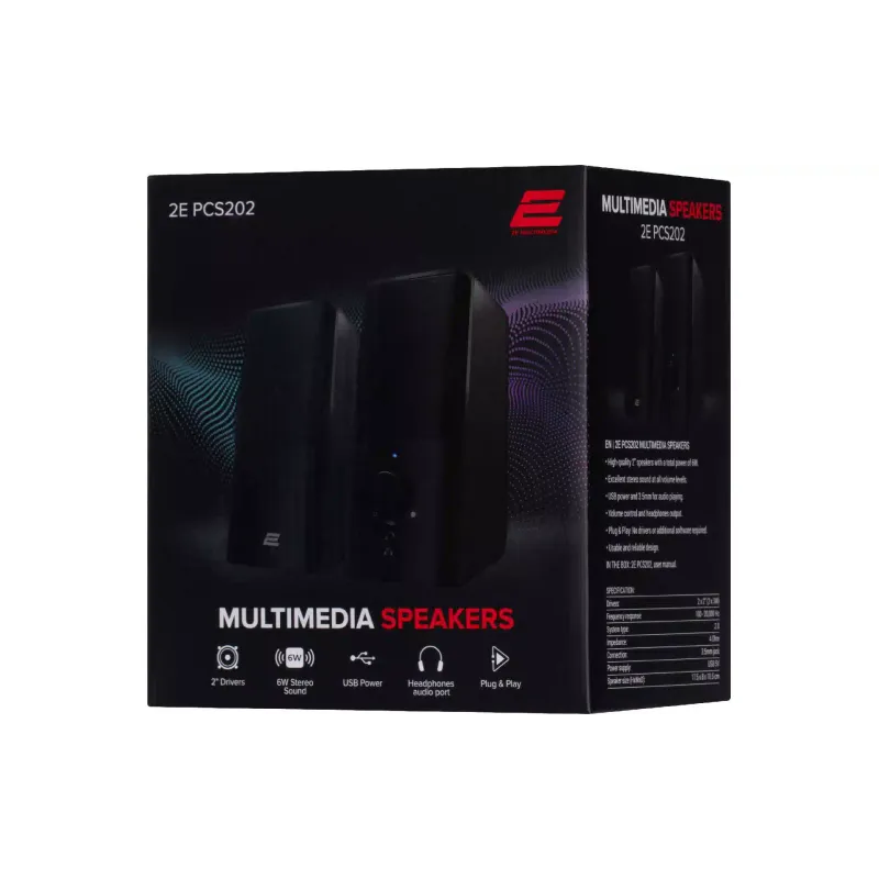 Акустична система 2E (2E-PCS202BK), Black