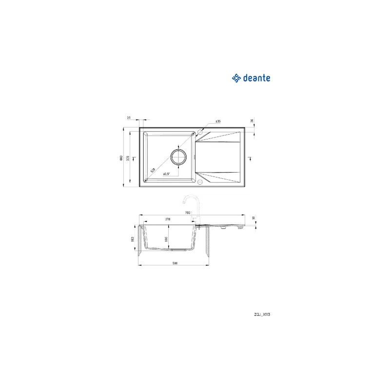 Kitchen sink Deante (ZQJ_G113)