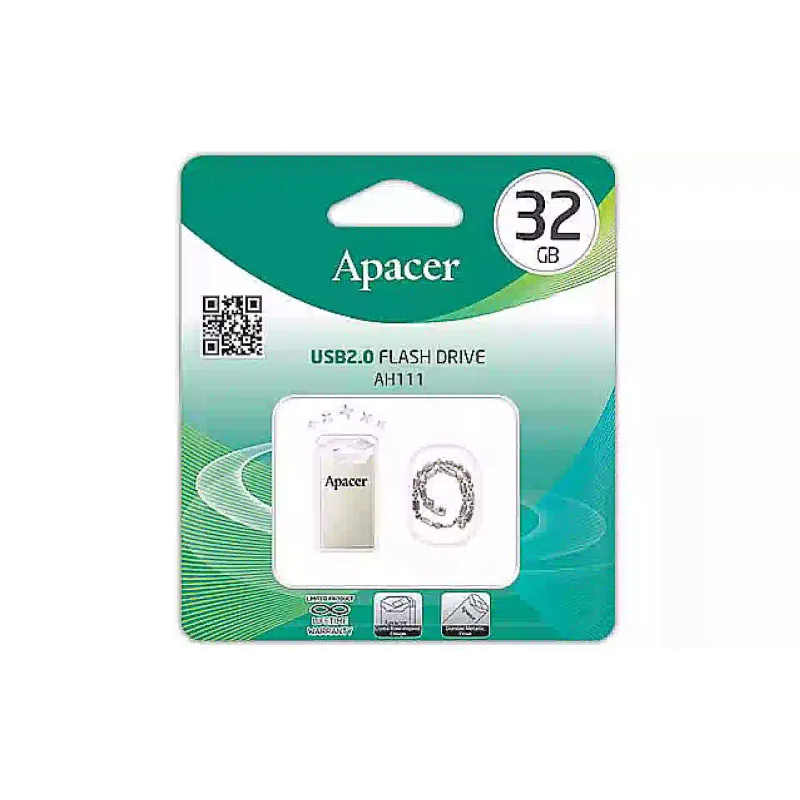 محرك أقراص USB Apacer AH111, Silver (AP32GAH111CR-1)
