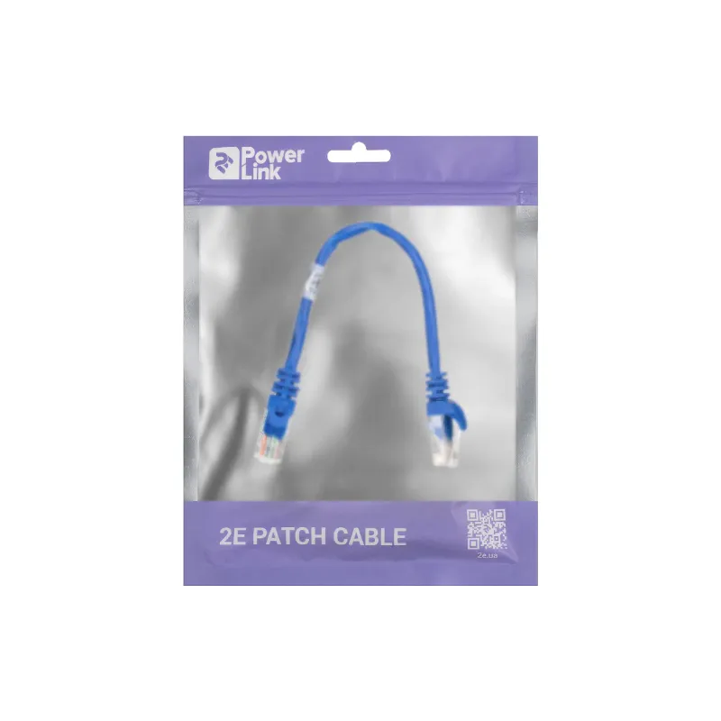 Патч-корд 2E Cat 5e UTP (2E-PC5ECA-020BL), Blue