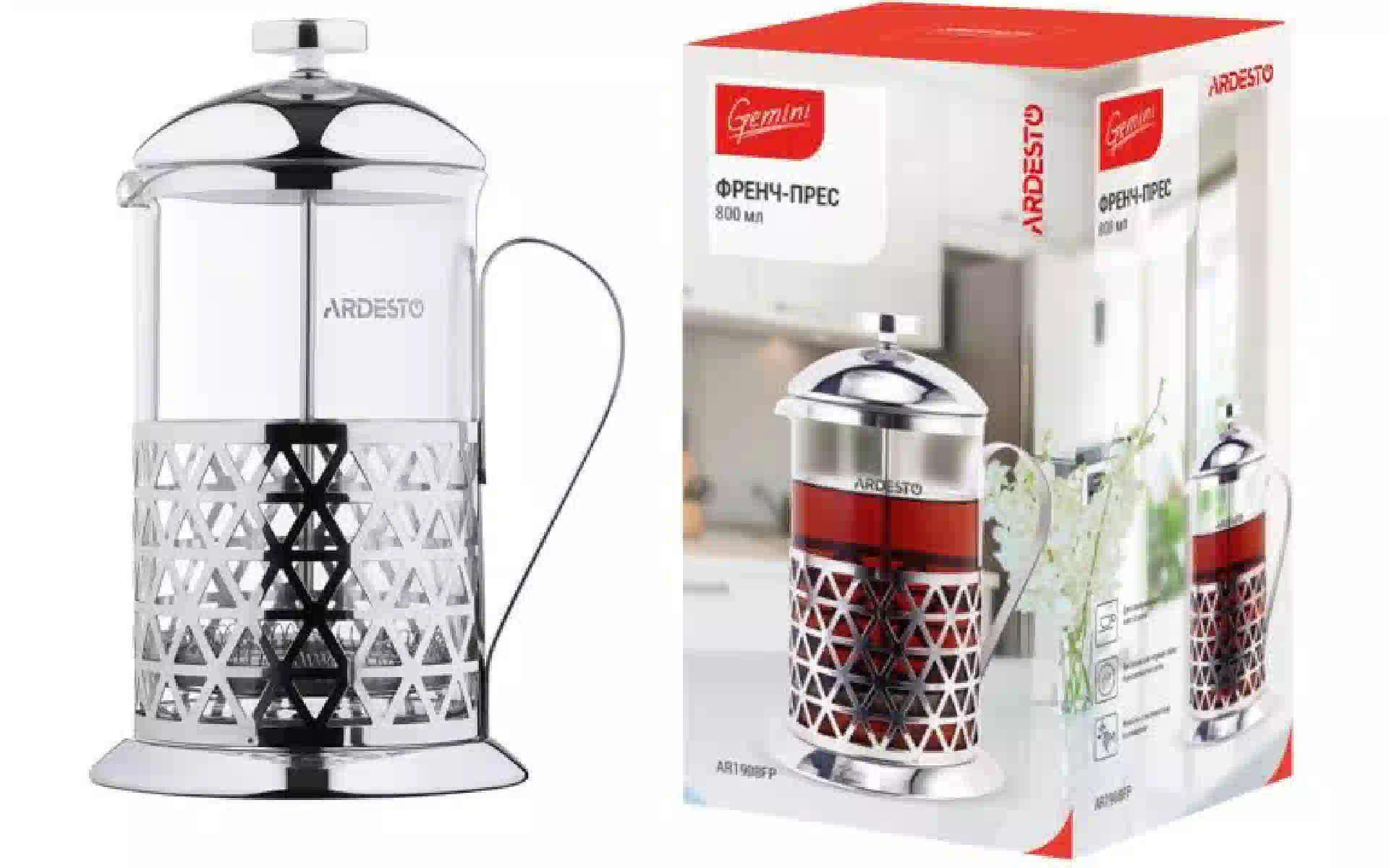 الصحافة الفرنسية Ardesto Gemini, Transparent (AR1908FP) الصحافة الفرنسية Ardesto Gemini, Transparent (AR1908FP)