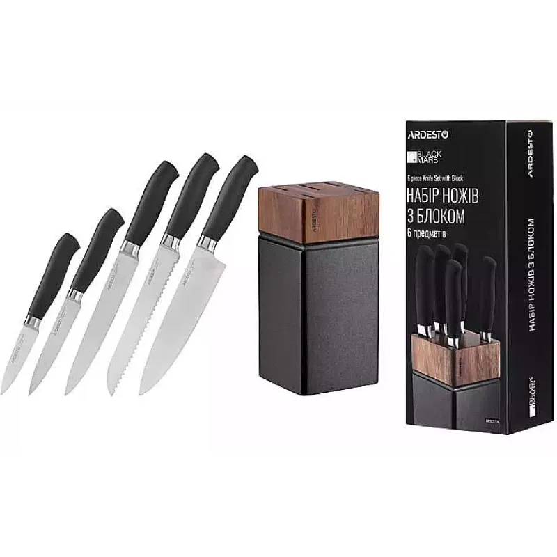 Set of knives Ardesto Black Mars, Black (AR2020SW)