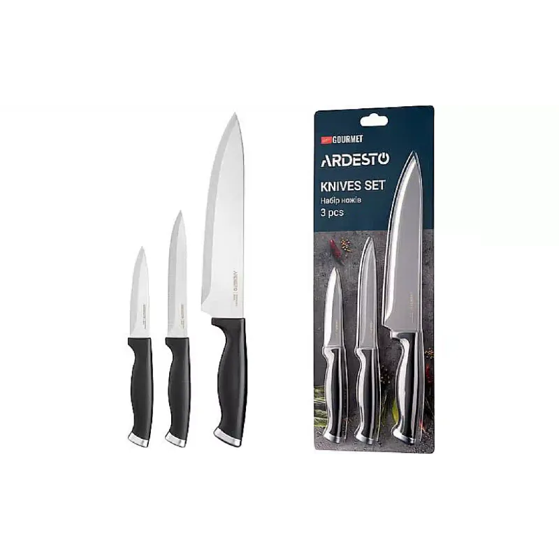 Komplet nožev Ardesto Gemini Gourmet, Black (AR2103BL)