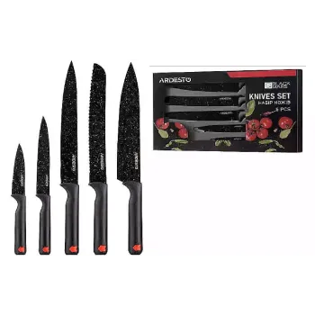 Set of knives Ardesto Black Mars, Black (AR2105BR)