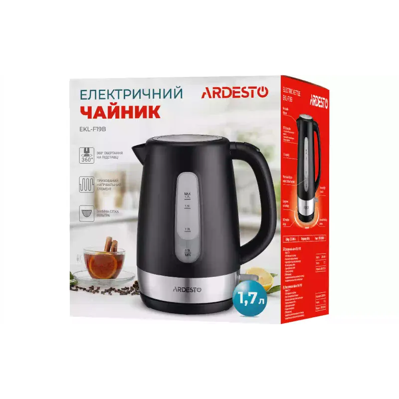 Wasserkocher Ardesto, Black (EKL-F19B)