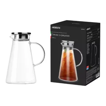 Krug mit Deckel Ardesto, Transparent (AR2618PG)