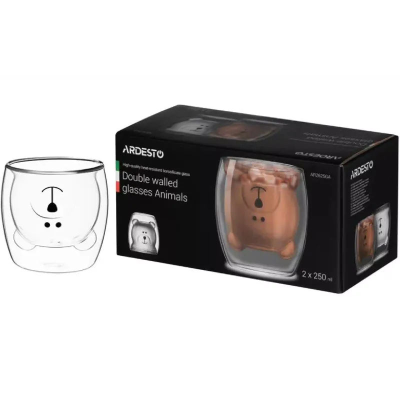 Xícara Ardesto Animals, Transparent (AR2625GA)