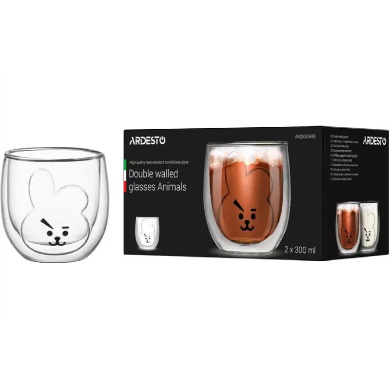Csésze Ardesto Animals, Transparent (AR2630ARB)