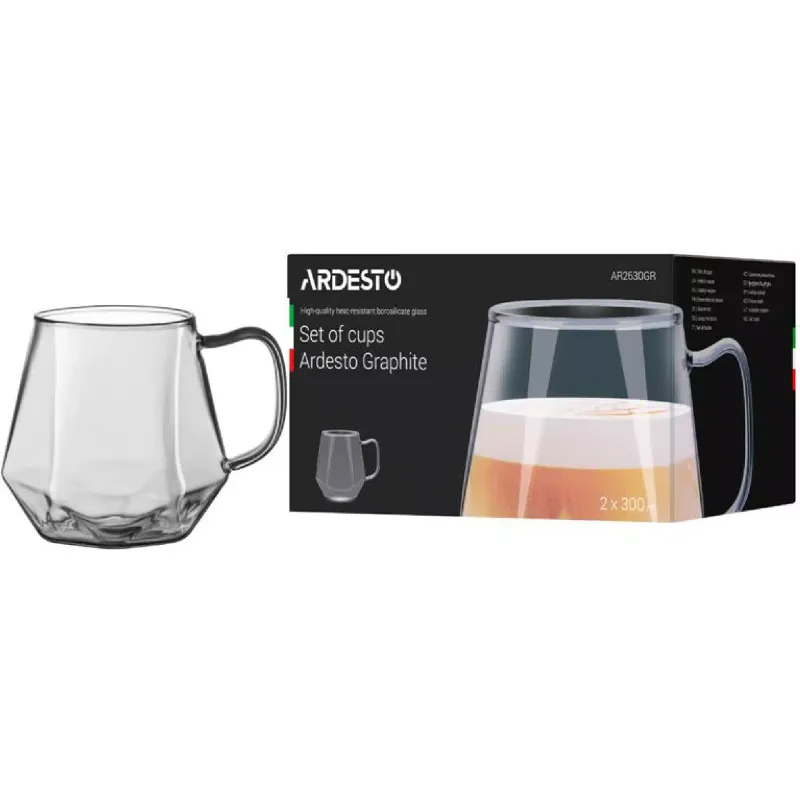 Xícara Ardesto Graphite, Gray (AR2630GR)