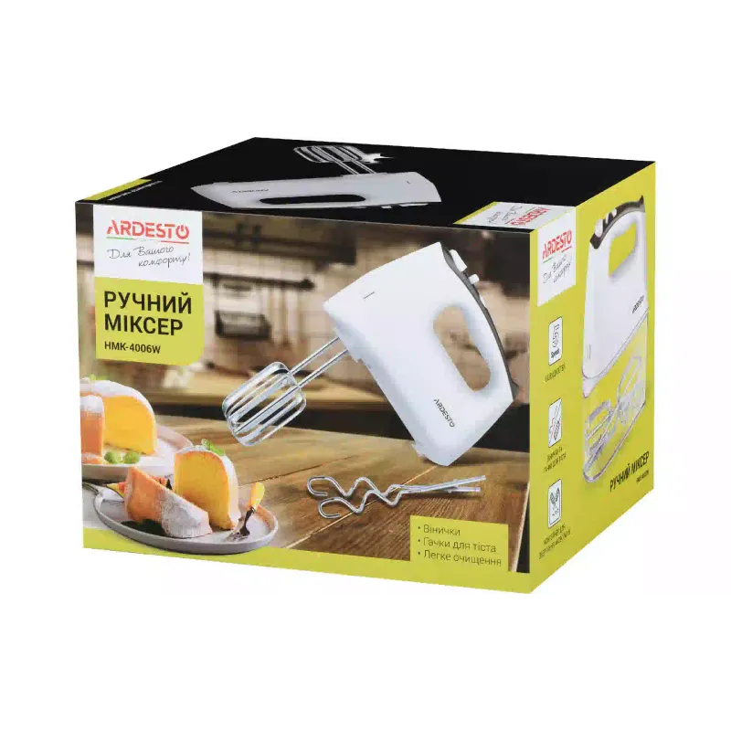 Kézi mixer Ardesto, White (HMK-4006W)