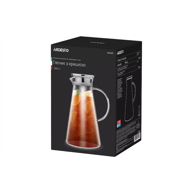 Кана с капак Ardesto, Transparent (AR2618PG)