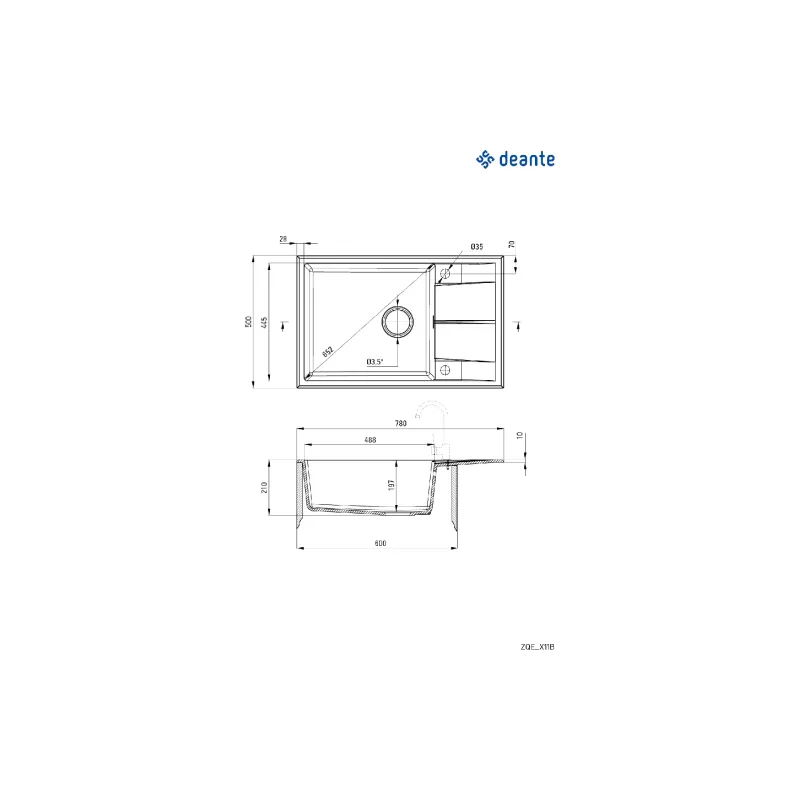 Pia da cozinha Deante (ZQE_A11B)