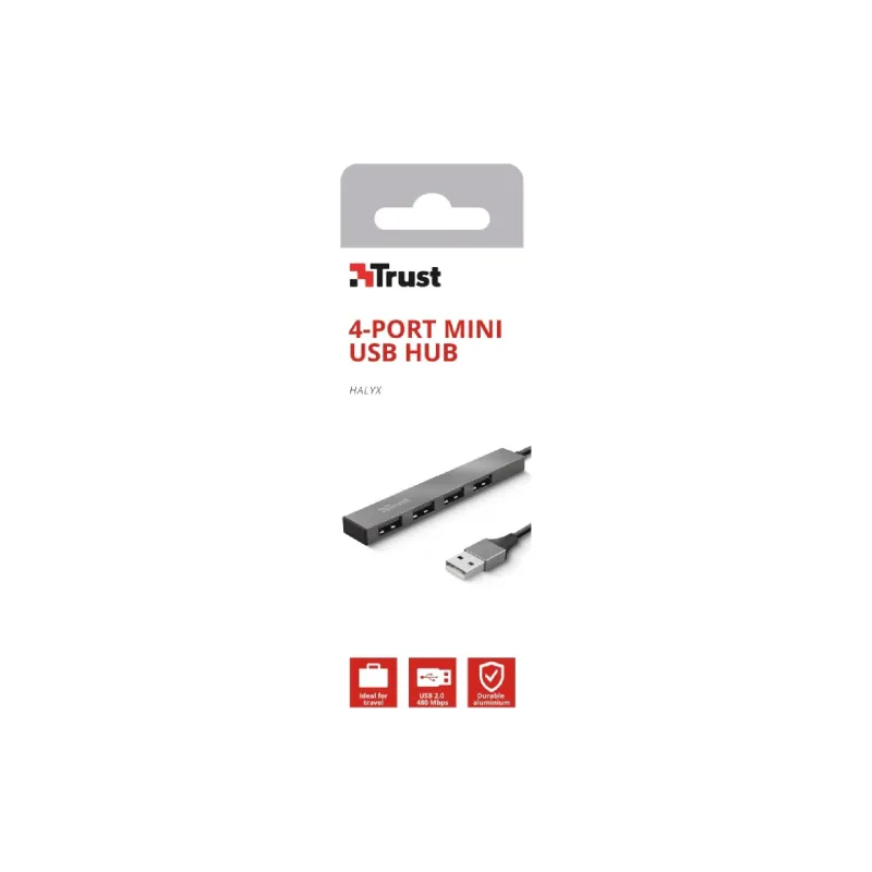 USB-хаб Trust USB-A - USB-A х4 (23786_TRUST), Gray