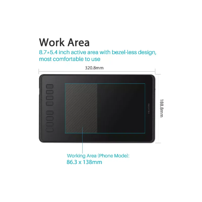 جهاز لوحي Huion, Black (H950P_HUION)