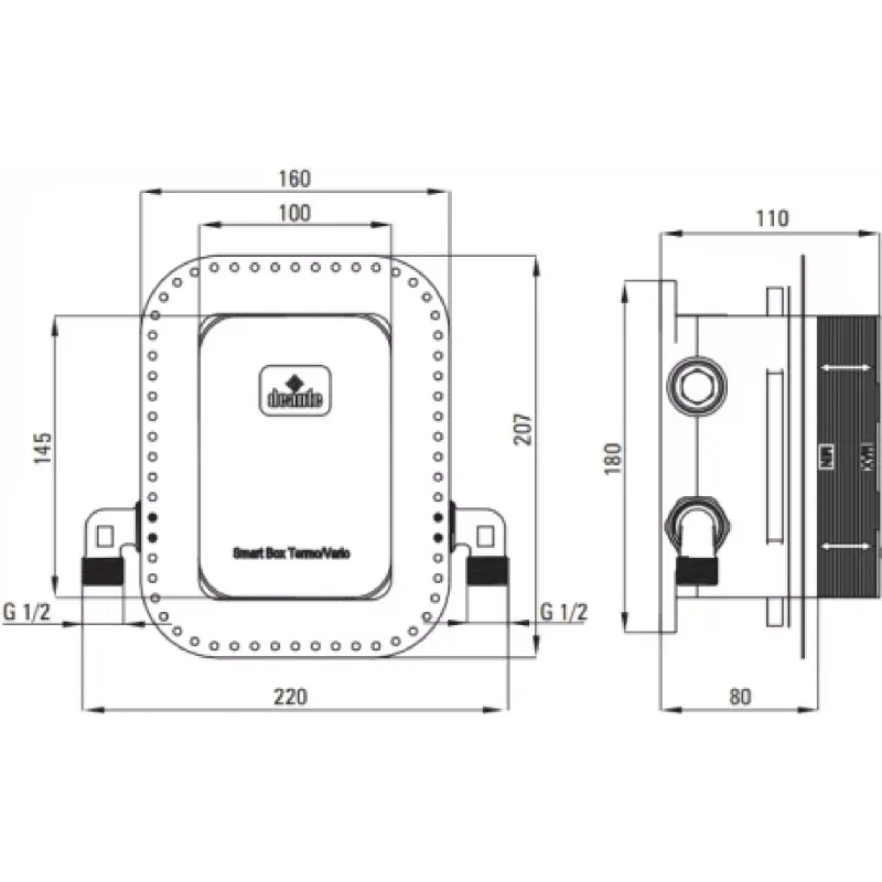 Бокс термостатичний Deante (BXY_X44T)