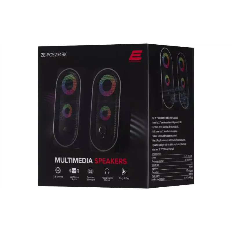 Акустична система 2E (2E-PCS234BK), Black